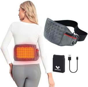 Vofuoti Portable Heating Pad for Neck and Shoulders, Cordless Heating Pad with Battery and 3 Heat Settings, Weighted Electric Heated Neck Shoulder Wrap, 16'' x 22'', 2.2lbs
