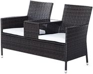 Outsunny Garden Rattan 2 Seater Com