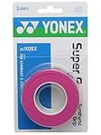 YONEX Overgrip Super GRAP 3 Pack - Tennis, Badminton, Squash - Pink