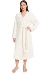 Barefoot Dreams CozyChic Ribbed Hooded Robe, Cream, 2