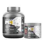 MuscleBlaze Biozyme Performance Whey Protein (Rich Chocolate, 2kg / 4.4lbs) & Creatine Monohydrate CreAMP™ (100g, Unflavoured)