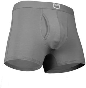 SHEATH 2.1 Men's Modal Trunks | Mens Underwear with Pouch, Athletic Fit Grey
