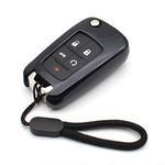 Compatible with Chevy Chevrolet Equinox Encore Camaro Cruze Malibu Impala Buick Regal Lacrosse GMC Terrain Black TPU Key Fob Cover Case Remote Holder Skin Protector Keyless Entry Sleeve Accessories