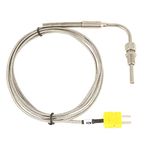 Thermocouple, K Type EGT Thermocouple for Exhaust Gas Temp Probe with Exposed Tip & Connector