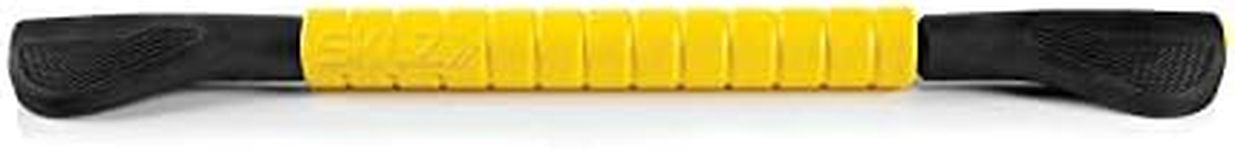 SKLZ Massage Bar Handheld Muscle Roller Massage Stick for Physical Therapy, Original Size , Yellow/Black , 20"