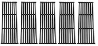 Gloss Cast Iron Cooking Grid Replacement | Fits BBQs by Broil-Mate, Huntington and Others, Measures 17 3/8" by 31 7/8" (Set of 5)