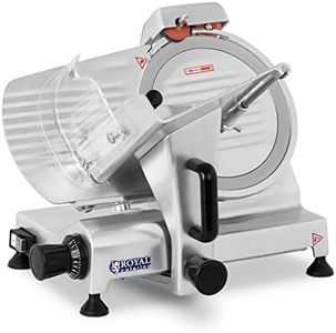 Royal Catering Cortafiambres Máquina Para Carnicería RCAM-250PRO (Con Afilador Integrado, Diámetro Cuchilla 250 mm, Grosor De Corte: 0-12 mm)