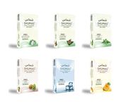 SHUMAS Herbal Hookah Flavour | Nicotine & Tobacco Free | Shisha Flavour | 6 Pack of 50g Delights | (Shahi Paan, Brain, Mint, Mint With Gum, Kiwi, Orange) | Flower Leaves Based