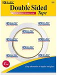 BAZIC Double Sided Tape 1" X 20 Yard (720"), Clear Sticky Mounting Adhesive Tapes, Permanent Double-Sided Tape for Arts Crafts Scrapbooking, 72-Packs