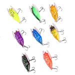 Fishing Tacklet,8Pcs Fishing Lures,Soft Swimbaits with Ultra-Sharp Hooks, Fishing Bait for Saltwater & Freshwater, Trout Pike Walleye Fishing Jigs