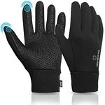 WESTWOOD FOX Kids Winter Thermal Cycling Gloves Boys Girls Flexible Grip Touchscreen Cycling Bike Gloves for Children Running Ski Anti-Slip Mitts (Black, M (8-10 Year Old))