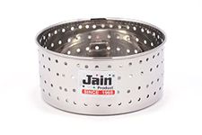 JAIN Stainless Steel Paneer and Tofu Maker Round Press Mould Strainer with Top Press Lid - 800 ML