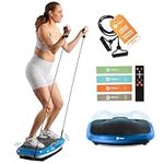 LifePro 3D Vibration Plate Exercise Machine - Dual Motor Oscillation, Pulsation 3D Motion Vibration Platform - Full Whole Body Vibration Machine for Home Fitness & Weight Loss. (Blue)