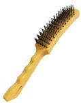 Inditrust Plastic Handle Carbon Steel Wire Hand Brush 10 inch length (1 PC)