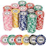 LUOBAO Premium Numbered Poker Chips for Card Board Game,for Texas Hold'em, Blackjack,Card Club or Late Night Poker Games