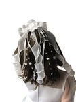 First Communion Veil White Foral Ribbon with Pearl from VGI