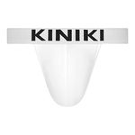 Kiniki Men's Bamboo Moisture Wicking, Ultra Soft, Antibaterial Thong Underwear - White