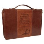 Brown/TAN Two-Tone Large Bible Cover