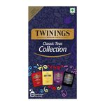 Twinings Classic Teas Collection Pack, Includes 4 Different Flavours(English Breakfast Tea, Earl Grey Tea, Darjeeling Black Tea, Assam Tea), 24 Enveloped Tea Bags, 48Gram