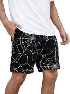 WDIRARA Men's Graphic Print Colorblock Drawstring Waist Active Pocket Shorts Multicolor All Over XS