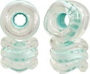 Shark Wheel California Roll (60mm 78a) Skateboard Wheel (Clear with Mint Hub)