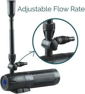 AllPondSolutions Pond Pump Filter with Fountain & 9W UV – 1000L