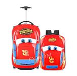 Kids Luggage With Wheels For Boys, car Kid Luggage Set, Children Luggage For Boy Luggage Set With Backpack Wheel, Toddler Suitcase For Boys, Travel Luggage For Kids, Trolley Luggage for Children (red)