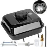 GREHUA Upgrade Gas Fuel Tank with Fuel Level Gauge for Predator 212cc 196cc 6.5hp GX160 GX200 Baja Warrior MB165 MB200 Coleman CT200U BT200X KT196 Hammerhead 80T Go Kart Engine Mini Bike Parts Black