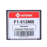 MYSWA F1-CF512MB F1 Extreme Compact Flash 512 MB MLC CF Type 1 Memory Card for CNC Machine, Railways Locomotives, Airplane Cockpits, Camera, Desktop etc