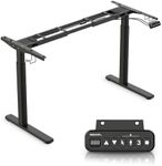 INMAKER Standing Desk Frame, Standing Desk Legs Dual Motor, 2 Height Version Adjustable Sit Stand Desk Base, Electric Stand Up Desk Frame (Frame Only)