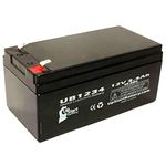 APC Back-UPS ES 350 BE350R Battery - Replacement UB1234 Universal Sealed Lead Acid Battery (12V, 3.4Ah, 3400mAh, F1 Terminal, AGM, SLA) - Includes Two F1 to F2 Terminal Adapters