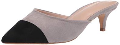 The Drop Women's Paulina Pointed-Toe Two-Tone Mule, Gray/Black, 5 UK