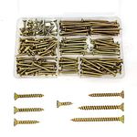 250 Pcs M4 Self-tapping Wood Screw Kits, Cross Pan Head Drywall Screws, Self Drilling Chipboard Screws, Drywall Machine Screws Assortment Kit,Multi Use High Performance Screws Assortment