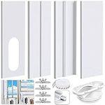 Upgraded Portable Air Conditioner Windows Vent Kit, Universal Window Sealing Plates with 2 in 1 Coupler, Suit for 5.1/5.9In Diameter Air Conditioner Exhaust Hose, Adjustable Length－17”to 61”