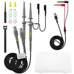 AUTOUTLET P6100 Universal Oscilloscope Probe with Accessories Kit 100MHz Oscilloscope Clip Probes with BNC to Minigrabber Test Lead Kit