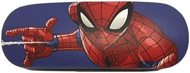 (Spiderman) - Disney Marvel DC Comics Hard Shell Eyeglass Case Clamshell for Boys Girls Kids Small Glasses Frames