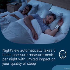 OMRON NightView Wrist Blood Pressure Monitor – Silent, Bluetooth, Day & Night
