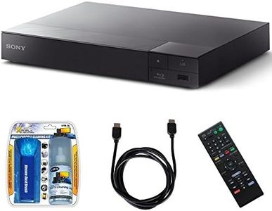 Sony BDP-S6700 4K Upscaling 3D Streaming Blu-ray Disc Player w/Cleaning Kit and HDMI Cable Bundle