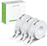 NELKO Genuine P21 Label Maker Tape, Adapted Label Print Paper, 14x40mm (0.55"x1.57"), Standard Laminated Office Labeling Tape Replacement, Multipurpose of P21, 180 Tapes/Roll, 3-Roll, (Transparent)