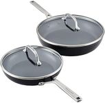 KitchenAid Hard Anodized Induction Nonstick Frying Pans / Skillet Set, 4 Piece - Matte Black