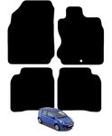 Carsio Carpet Car Mats For Nissan Note 2006 to 2012 4 Piece Set Tailored Fit Floor Mat Complete Accessory Black Custom Fitted - All Weather, Anti-Slip Backing & Black Trim