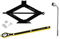 JAGGER JAG177 Heavy Duty Manual Scissor Car Jack for All Car for Vehicle Lift (5 TON with Ratchet & 19MM Spanner [ Black ])