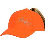 EDTREK Womens Performance Cap Hat with Ponytail Hole - Camo and Blaze Orange Hunting Hats, Blaze Orange, One Size