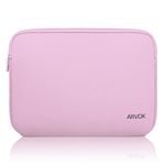 Arvok 13-14 Inch Laptop Sleeve Multi-Color & Size Choices Case/Water-Resistant Neoprene Notebook Computer Pocket Tablet Carrying Bag Cover, Pink