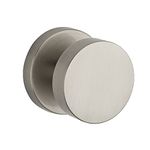 Baldwin PS.CON.CRR Modern Passage Door Knob Set with Modern Round Rose from the, Satin Nickel