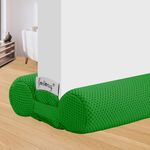 fowong Under Door Draught Excluder - 90cm Draft Excluder for Doors Under Door Seal Reduce Noise - Double Side Draught Stopper, Machine Washable, and Easy to Install - Green