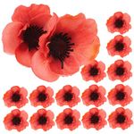 RORPOIR 40pcs Romantic Decor Flower Bouquets Artificial Bouquets for Wedding Poppies for Remembrance Day Real Touch Flowers Scrapbooking Flower Garland Making Fake Flower Photography Prop