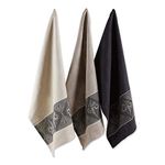 DII Cotton Jacquard Dish Towels, 20x28 Set of 3, Decorative Tea Towels for Everyday Kitchen Cooking and Baking-Fleur De Lis