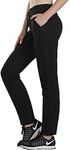 icyzone Sweatpants for Women - Active Joggers Athletic Yoga Lounge Pants with Pockets (S, Black)