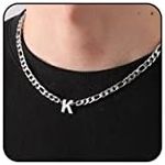 GLITTO Initial K Necklace for Men S